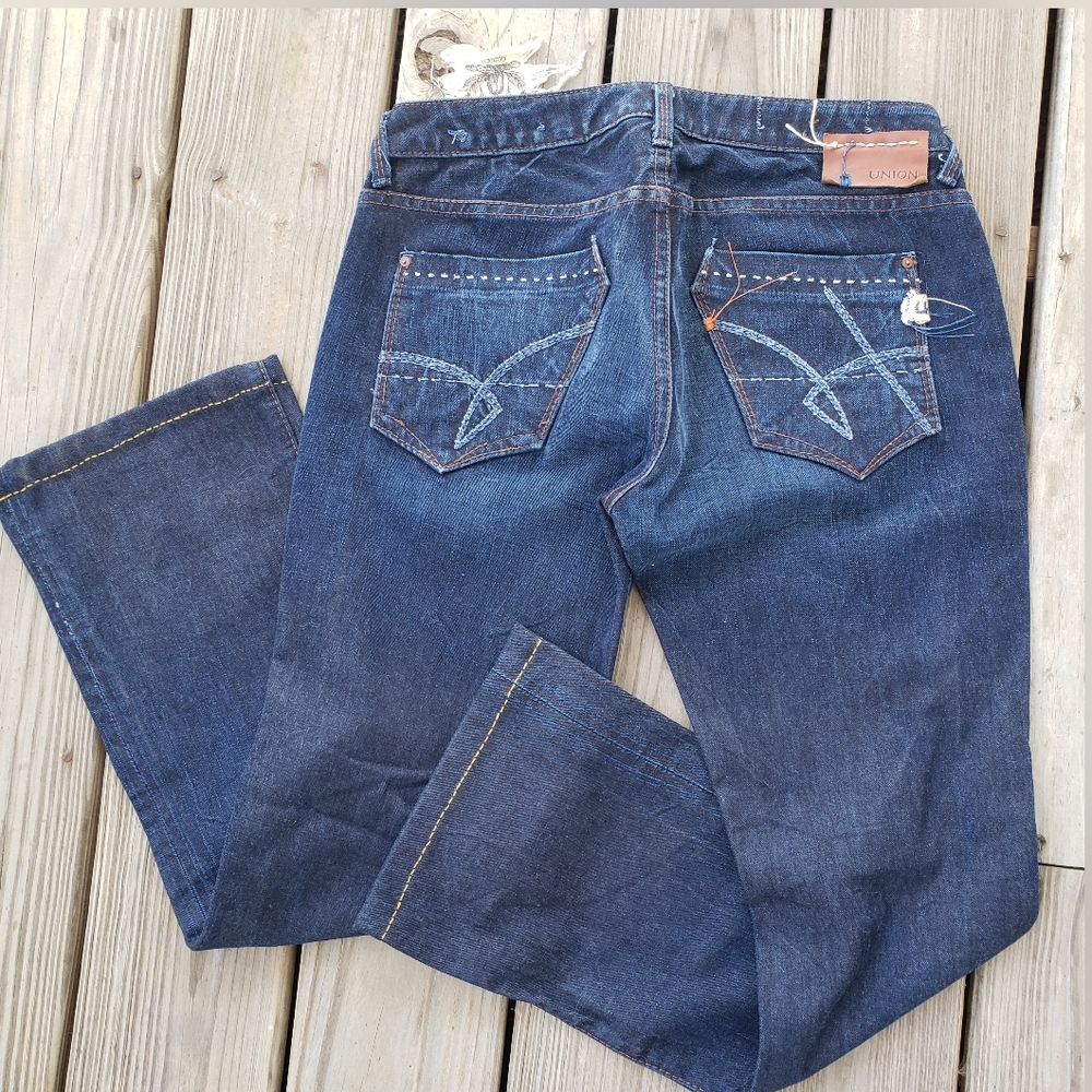 UNION LOS ANGELES Boot Cut Flare Jeans! Fresh Tex! Pride! Rare!